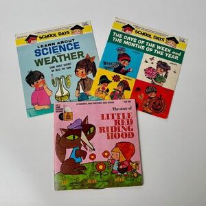 Vintage Children's Record Book Set – 3 Items - 45s - Collectors